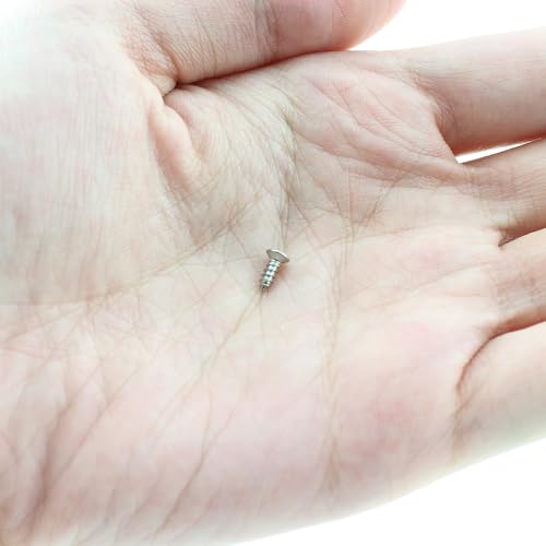 TAODAN 200PCS 2x6mm Small Household Stainless Steel Screws Phillips Flathead Wood Screws DIY Screws for Kitchen and Office Decorative Boxes and Pictures Decorative Accessories - size: 6