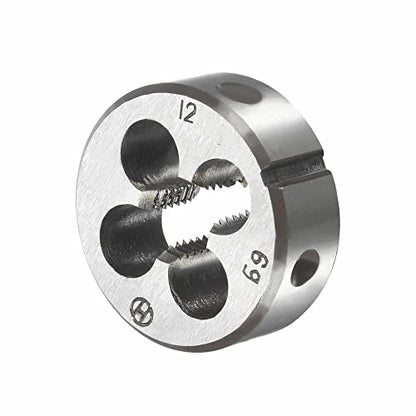 12mm x 1.5 HSS Metric Tap and Die Set Right Hand Thread,Tapping DIY Tool 3pcs (M12 x 1.5mm) - size: M12 x 1.5mm