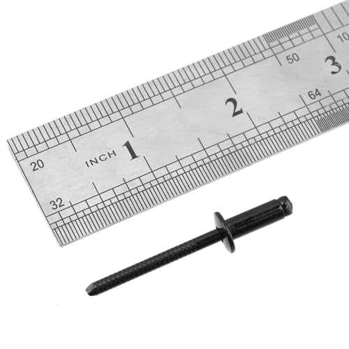 Antrader 100Pcs Blind Rivets,3/16"x1/2" Stainless Steel Pop Rivet,All Black - color: All Black, size: 3/16" x 1/2"