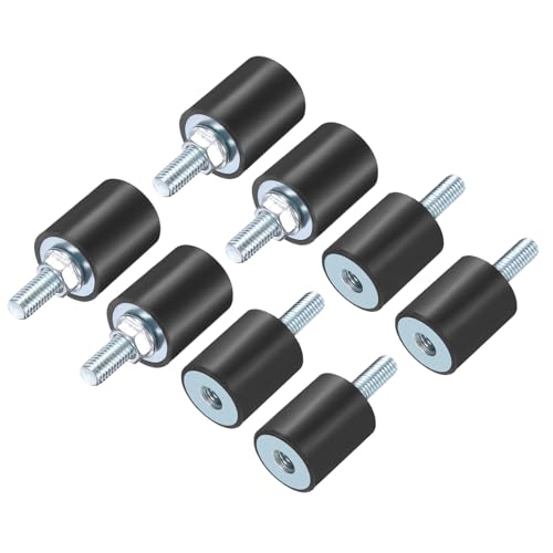 uxcell 8pcs M8x23mm Rubber Isolator Mounts with Studs 25x30mm - size: VD-D25*H30, M8*23