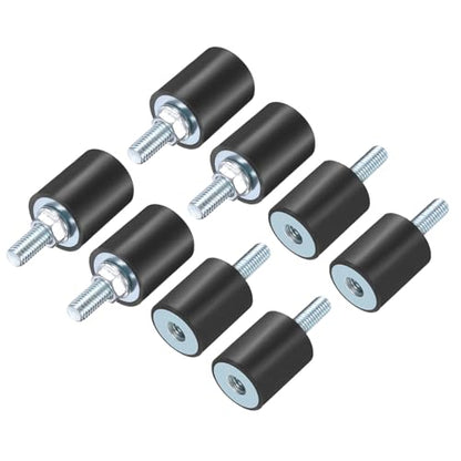 uxcell 8pcs M8x23mm Rubber Isolator Mounts with Studs 25x30mm - size: VD-D25*H30, M8*23