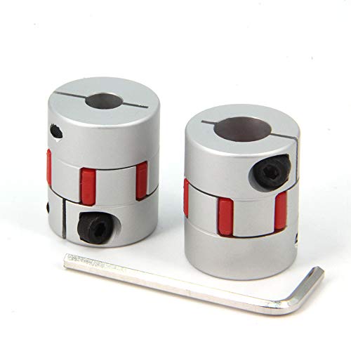 2PCS 8mm to 12mm Aluminium Plum Flexible Shaft Coupling Diameter25mm Length30mm 8x12mm Motor Connector Flexible Coupler for 3D Printer CNC Machine and Servo Stepped Motor（8x12mm） - size: 8x12mm, style: D25 L30