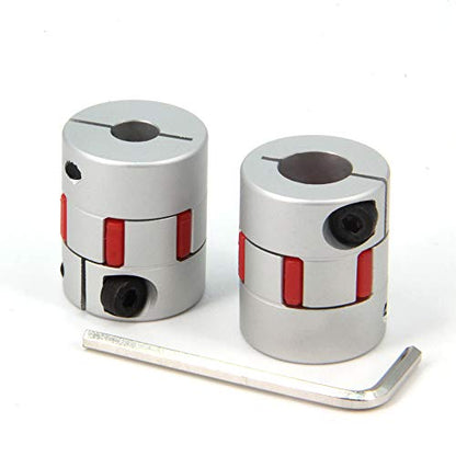 2PCS 8mm to 12mm Aluminium Plum Flexible Shaft Coupling Diameter25mm Length30mm 8x12mm Motor Connector Flexible Coupler for 3D Printer CNC Machine and Servo Stepped Motor（8x12mm） - size: 8x12mm, style: D25 L30