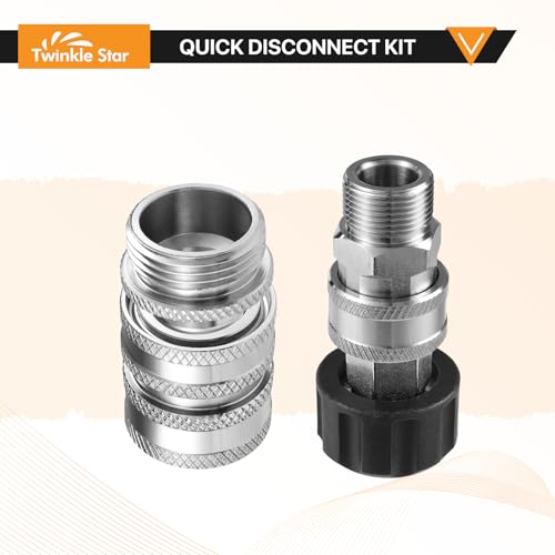 Twinkle Star Pressure Washer Adapter Set, Stainless Steel, 8 Sets - color: Stainless Steel, size: 8 Sets