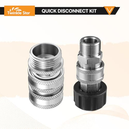 Twinkle Star Pressure Washer Adapter Set, Stainless Steel, 8 Sets - color: Stainless Steel, size: 8 Sets