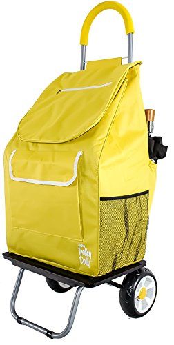 dbest products Bigger Trolley Dolly, Daisy Shopping Grocery Foldable Cart - color: Daisy