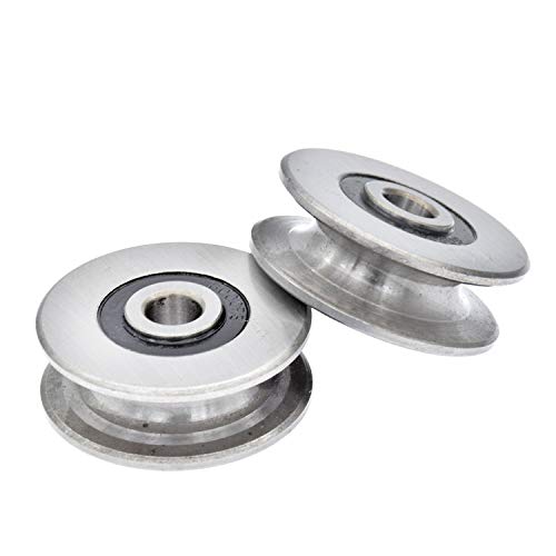 270kg/550 lbs Deep U Groove Ball Bearings Pulley,Metal Pulley Wheel Bearings Wheel Wire Rope Pulley for Lifting Guide, 8mm/0.3" Inner Dia (40mm/1.5inch) - size: 40mm/1.5inch