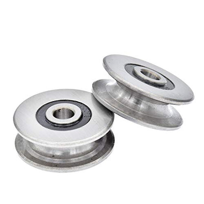 270kg/550 lbs Deep U Groove Ball Bearings Pulley,Metal Pulley Wheel Bearings Wheel Wire Rope Pulley for Lifting Guide, 8mm/0.3" Inner Dia (40mm/1.5inch) - size: 40mm/1.5inch