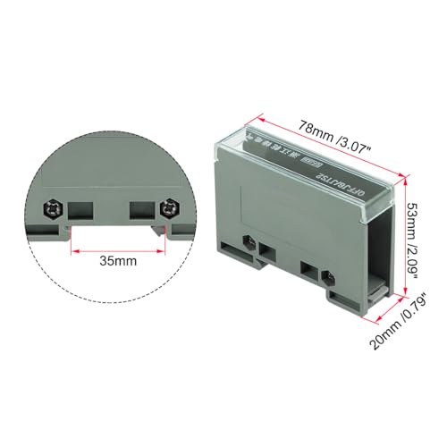 uxcell 1 in 4 Out DIN Rail Terminal Blocks 690V Connectors Distribution Block - size: 4 Outlets