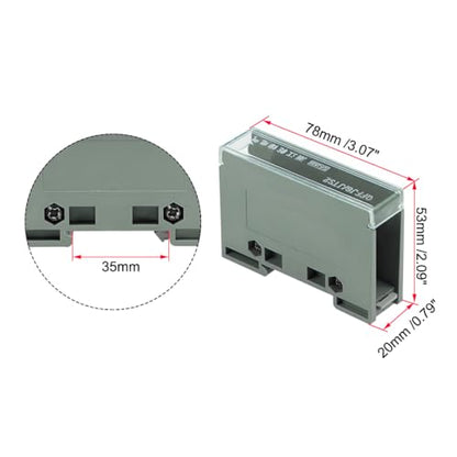 uxcell 1 in 4 Out DIN Rail Terminal Blocks 690V Connectors Distribution Block - size: 4 Outlets