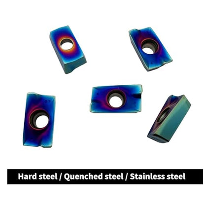 End Mill Tool Holders with APMT1604 Milling Inserts for Hard Steel - color: end mill holder+apmt1604