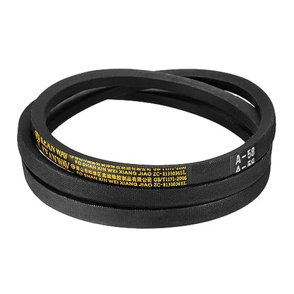 A-58 Drive V-Belt - [58-inch Inside Circumference] A-Section Rubber Drive Belt Wrapped for Transmission Use - size: A-58