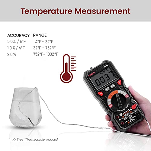 KAIWEETS Digital Multimeter Automotive TRMS Tester 6000 Counts NCV for Car - size: 6000 counts