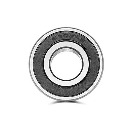 6203-2RS Double-Rubber Sealed Greased Ball-Bearings - 17x40x12mm, 2 Pcs, Widely Used in Garden Machinery, Outdoor Vehicles, Construction Machinery
