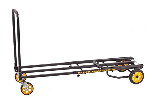 Rock-N-Roller R12RT (All Terrain) 8-in-1 Folding Multi-Cart/Hand Truck/Dolly/Platform Cart/34" to 52" Telescoping Frame/500 lbs. Load Capacity, Black - style: R12RT