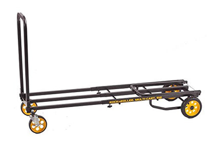 Rock-N-Roller R12RT (All Terrain) 8-in-1 Folding Multi-Cart/Hand Truck/Dolly/Platform Cart/34" to 52" Telescoping Frame/500 lbs. Load Capacity, Black - style: R12RT