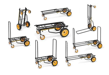 Rock-N-Roller R10RT (Max) 8-in-1 Folding Multi-Cart/Hand Truck/Dolly/Platform Cart/34" to 52" Telescoping Frame/500 lbs. Load Capacity, Black - style: R10RT