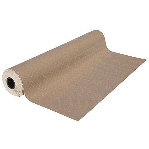 Rubber-Cal Coin Grip Metallic PVC Flooring - color: Beige, size: 0.098" x 4' x 4'