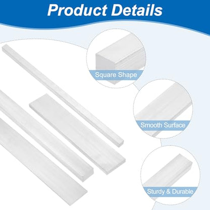 uxcell Square Aluminum Flat Bar, 1" Thickness 2" Width 12" Length Square 6063 Aluminum Flat Plate, 25 x 50 x 305mm Solid Mill Stock - size: 1" T x 2" W x 12" L