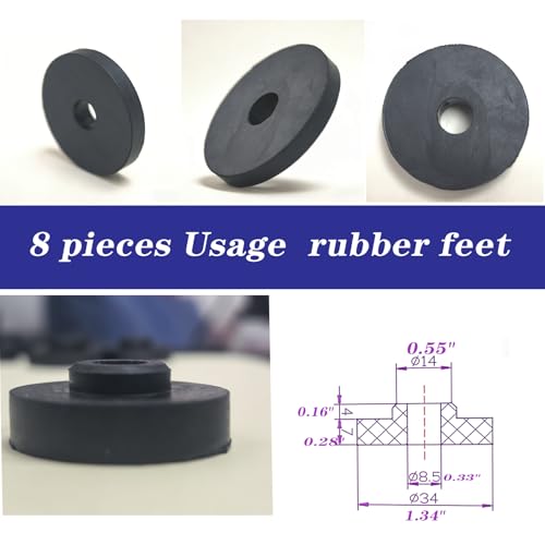 Rubber Motor Mounts Natural Rubber Round for Vibration 8 Pack