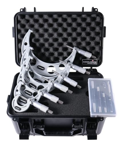 Accusize Industrial Tools Outside Micrometer, 0-6" 6 Pc/set, EG00-0906 - size: 0-6" 6 pc/set