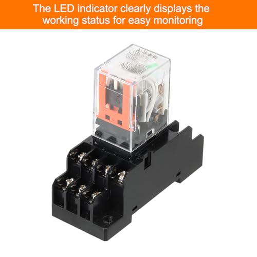 MECCANIXITY 4 Set DC24V Electromagnetic Relay 14-Pin 5A DPDT 4NC 4NO