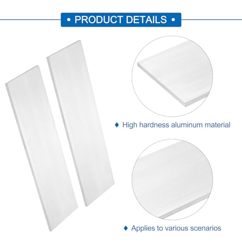 MECCANIXITY Square Aluminum Flat Bar, 15/64" (6mm) Thick x 3-15/16" (100mm) Width x 13" (330.2mm) Long 6063 Aluminum Flat Plate Solid New Mill Stock Silver for Industrial Building - size: 15/64" x 3-15/16" x 13"