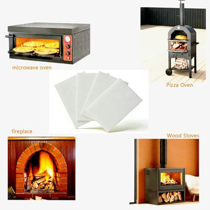 12"x 16"x 1/4" Thick High Temperature Gasket Paper,Ceramic Fiber Gasket Material Fireproof Insulation Sheet for Pellet Stove,Wood Stove,Kiln,Boiler,RV Furnace Gaskets,White 4 Pcs - size: 12"x 16"x 1/4"x6