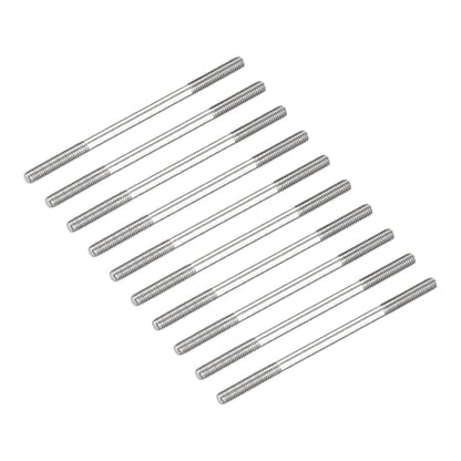 METALLIXITY Double Ended Stud Screws (M3 Thread 60mm Length) 10pcs, 304 Stainless Steel Dual Threaded Rod Bolts - for House Maintenance - size: M3x60mm