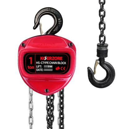1 Ton Hand Chain Hoist for Engine Lift, Warehouses, Automotive - size: 1Ton 10FT