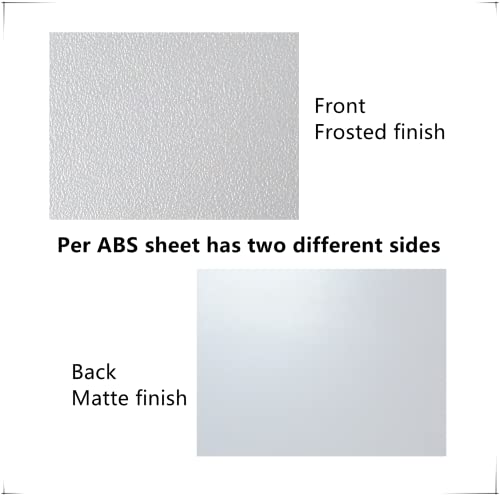 White ABS Plastic Sheets- 0.060" Thick,12" x 12", 6 Pack for Laser Cutting, and Moldable - color: White, size: 12" x 12"