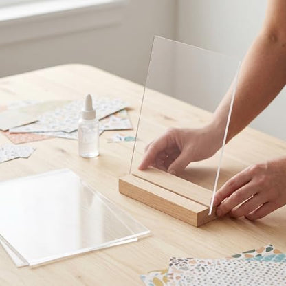 10 Pcs 10 x 8 x 0.08 Inch Clear Acrylic Sheets, 25 x 20 x 0.2cm Plastic Acrylic Board for DIY Display, Craft Projects, Photo Frame