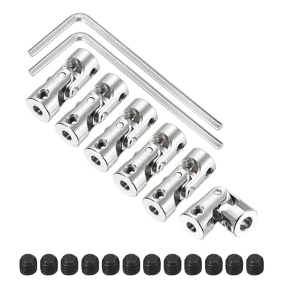 MECCANIXITY Steering Universal Joint Shaft Coupling 3.17mm to 4mm ID 6Pcs - size: 3.17mm to 4mm ID