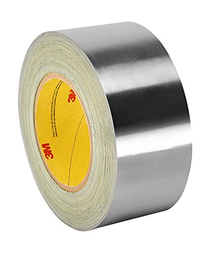 3M 3311 Aluminum Foil Tape, Vapor Resistant, Rubber Adhesive, Suitable for HVAC/Air Duct/Patch Work, Silver, 2.5 in x 50 yds, 1 Roll - size: 2.5 Inches
