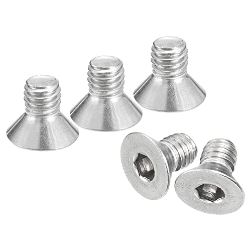 uxcell #10-32x5/16 Flat Countersunk Head Socket Cap Screws, 50Pcs 304 Stainless Steel Hex Socket Flat Head Screws, Full Thread, Countersunk Bolts - size: #10-32x5/16"