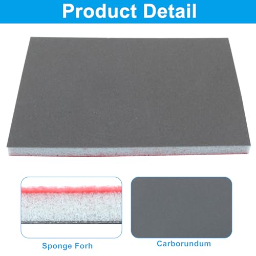 3000 Grit Sanding Sponge, 4" x 3", 20Pcs - style: 3000 Grit