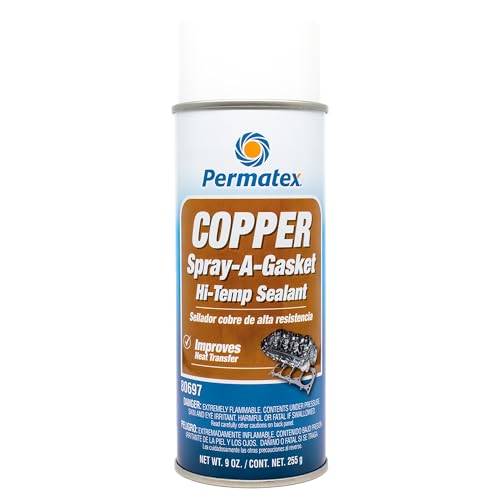 Permatex 80697 Copper Spray-A-Gasket Hi-Temp Adhesive Sealant, 9 oz. net Aerosol Can - size: 9 Ounce