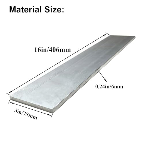 2 Pcs 1/4" X 3" Square Aluminum Flat BAR 16" Long .6061 Aluminium, 6mm X 75mm X 406mm Aluminum Flat Plate, T6511 Solid New Mill Stock - size: 1/4"X 3"X16", style: 16inches