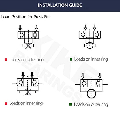 XIKE 6000-2RS Sealed Deep Groove Ball Bearings, 10x26x8 mm, 10-Pack - size: 6000-2RS - 10x26x8 mm