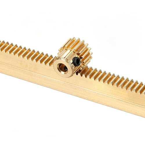 uxcell Brass Spur Gear and Gear Rack 0.5M 17T 10x5x300mm Rack Spur 3mm Bore - size: Gear Bore 3mm, (0.5M-17T)