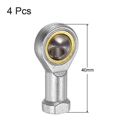 uxcell 4pcs SI6TK PHSA6 M6 Female Rod End Bearing M6x1 Right Hand Thread, Self-Lubricating Joint Rod Ends, Includes Jam Nut - size: M6