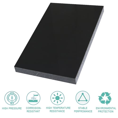 High-Density Polyethylene (HDPE) Plastic Sheet (1, Black, 8" X 12"X 1/2") - color: Black, size: 8" X 12"X 1/2"