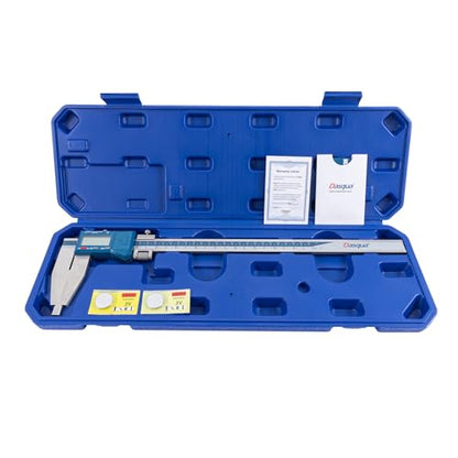 Dasqua 0-12"/300mm Heavy Duty Long Jaw Absolute Origin Digital Caliper, IP54 Stainless Steel Electronic Measuring Tool, in/mm Conversion, Accurary ±0.002"/0.04mm, Resolution 0.0005"/0.01mm - size: Heavy Duty 12"