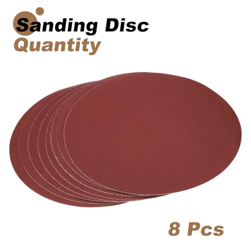 uxcell 8pcs 12-Inch PSA Sanding Discs, 1000 Grits Aluminum Oxide Self Adhesive Stick Back Sandpapers, No-Hole Round Wet/Dry Sander Papers, Sand Auto Car Paint, Wood, Metal - size: 1000 Grits