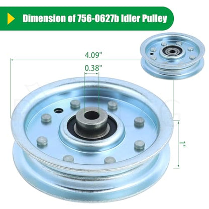 2 Pack 756-0627D Idler Pulley for Cub Cadet LT1045 LT1046 Decks - color: T11 2x756-0627