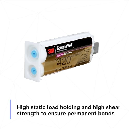 3M Scotch-Weld Epoxy Adhesive DP420, Off-White, 50 mL (1.69 fl oz) Duo-Pak