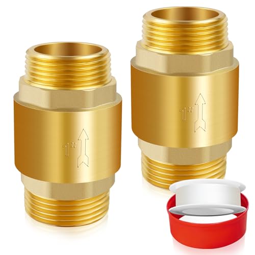 Solid Brass Spring Check Valve 1" NPT Male, Non Return Backflow Valve - size: 1" Male x 1" Male(DN25)