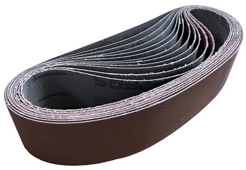 2X28 Sanding Belt Assortment 12 Pack Aluminum Oxide Grain