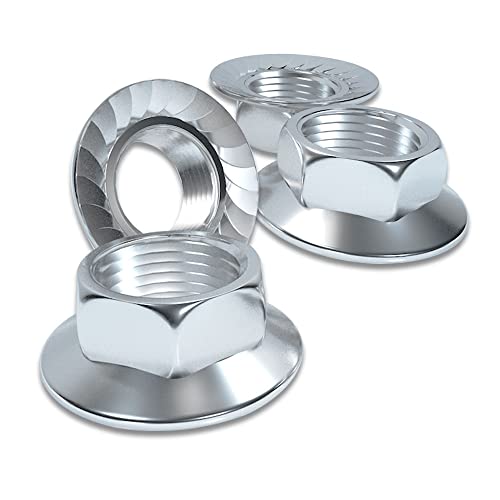 M10x1.5 Flange Serrated Nut 15PCS ROARADE Hex 304 Stainless Steel Nut (M10x1.5 304 15 PCS) - size: M10x1.5 304 15 PCS