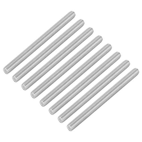 uxcell 8Pcs Fully Threaded Rod, M6 x 75mm 304 Stainless Steel Right Hand Thread Bar Studs M6-1 Thread Pitch for Furniture Machinery Assembly - size: M6 x 75mm